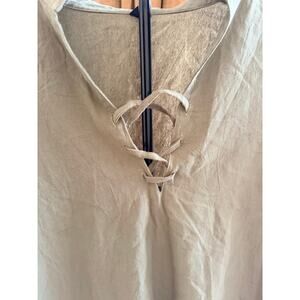 Olive Green 100% Cotton Tunic Top M Unbranded